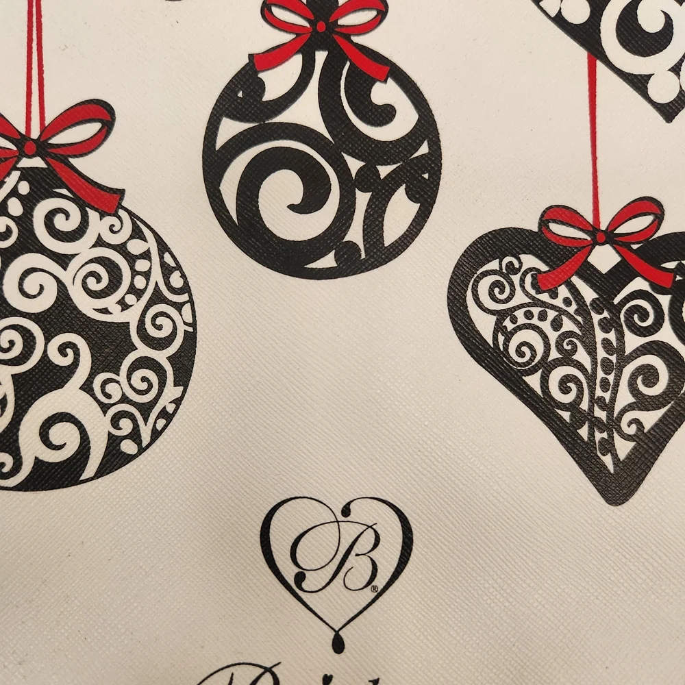 Brighton Love Notes Tote - Black, White, Red Ornament Design Tote NWT - Picture 7 of 9